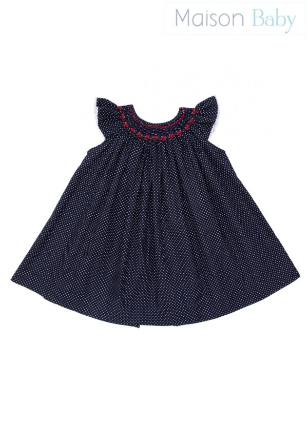 Vestido Bebê Luana - Marinho - Maison Baby