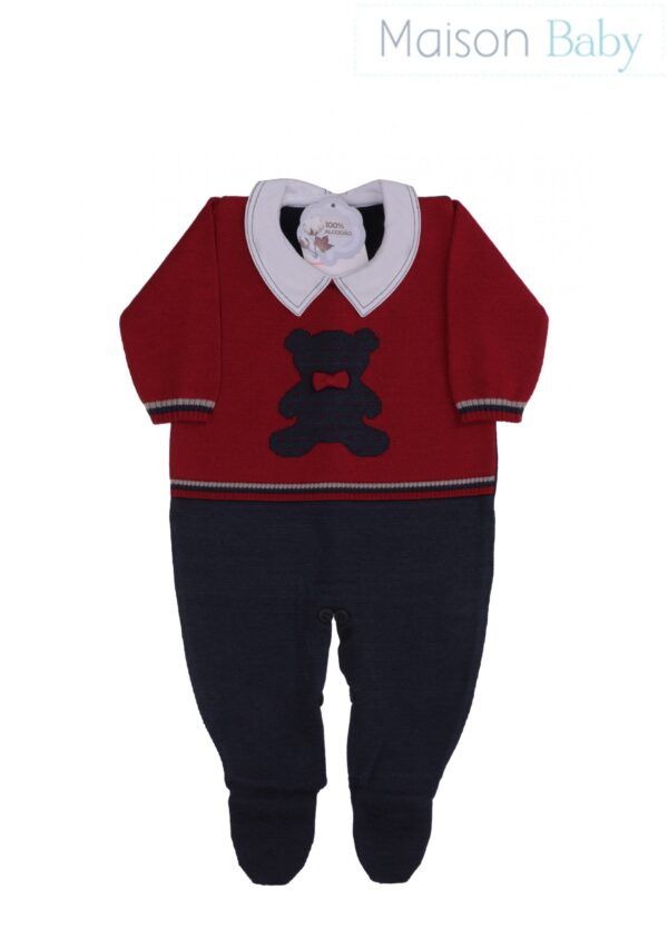 Conjunto de Saída de maternidade - Urso - Vermelho