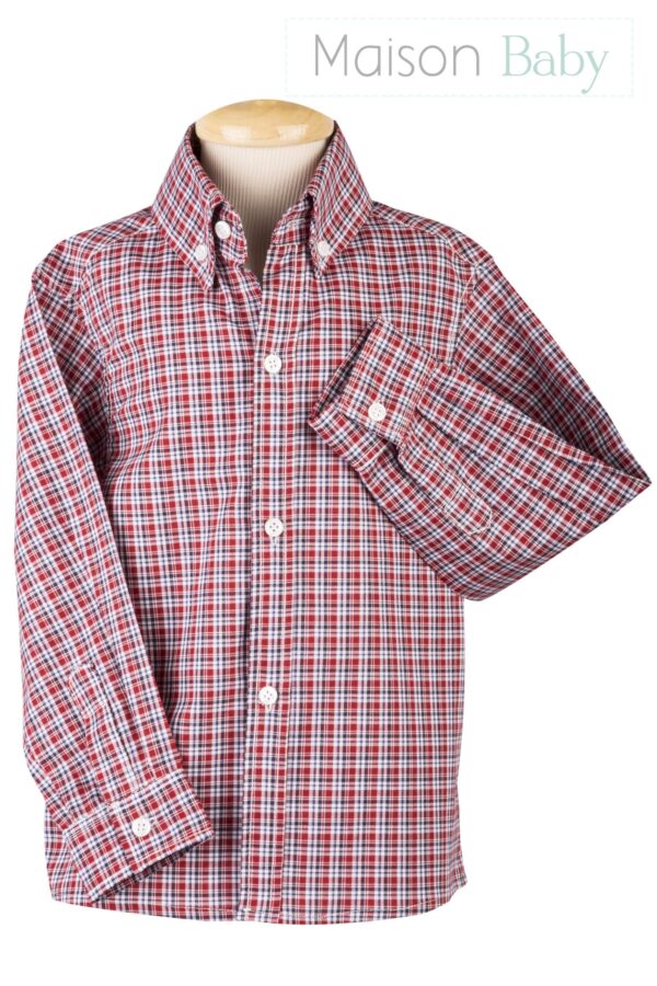 Camisa social infantil Xadrez - Maison Baby