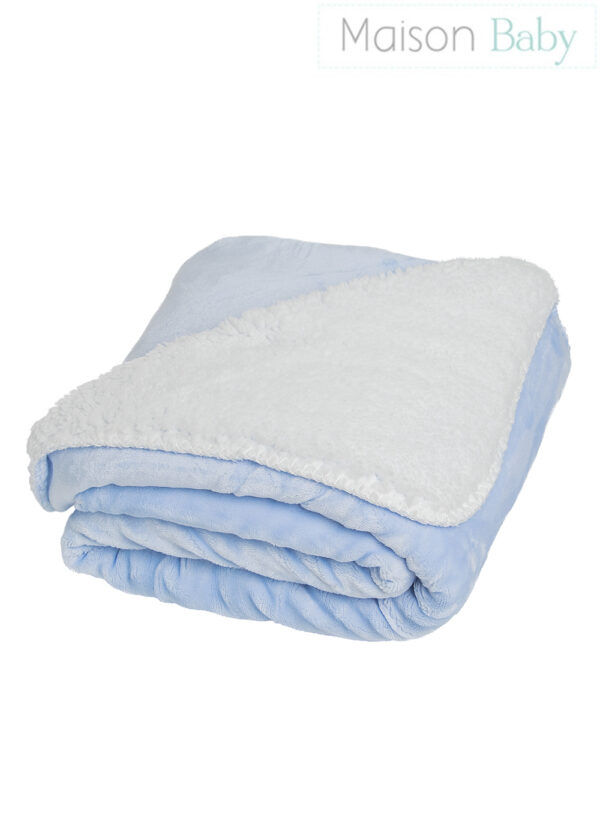 Cobertor Microfibra - Sherpa- Azul