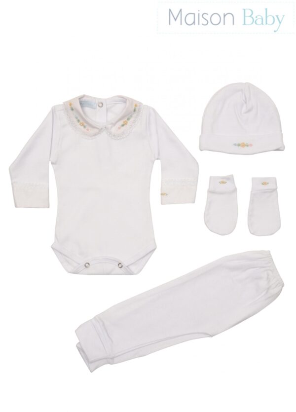 Conjunto de Body 4 Peças Branco- Maison Baby