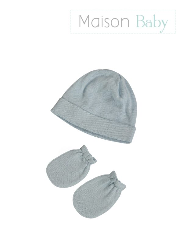 Conjunto de Gorro e Luva - Azul