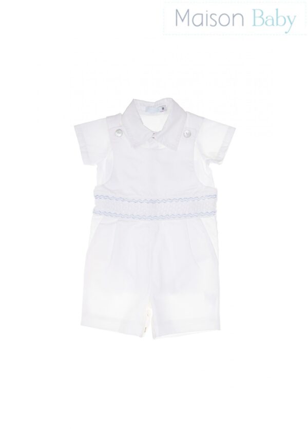 Jardineira Ponto Smock - Fred - Maison Baby
