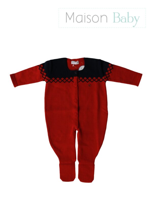 Macacão Quadradinho Vermelho - Malharia Verivê