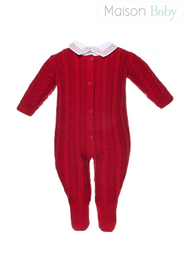 Macacão Vermelho Menino - Trançado