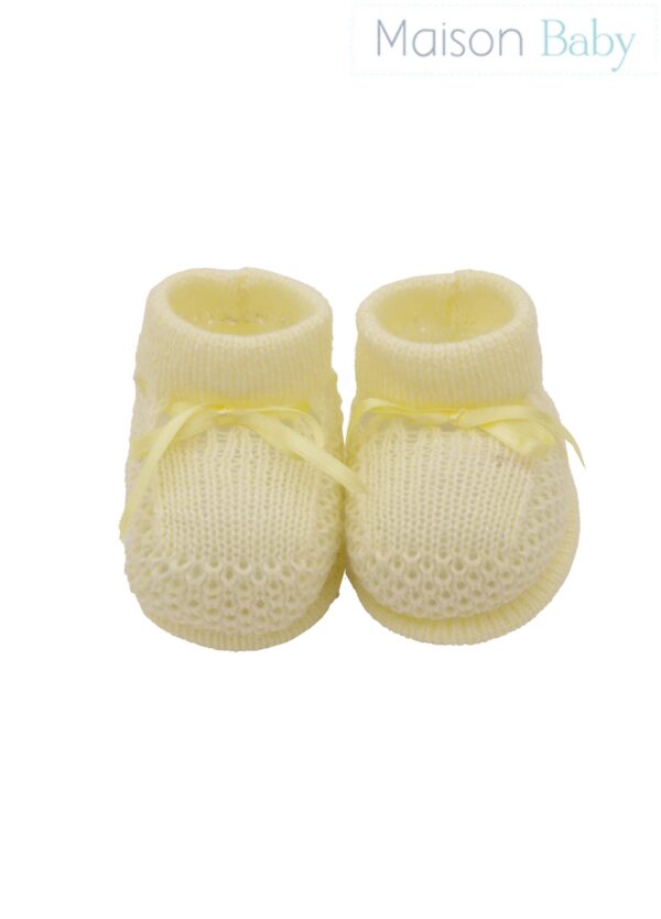 Sapatinho de Tricot Amarelo - Unisex