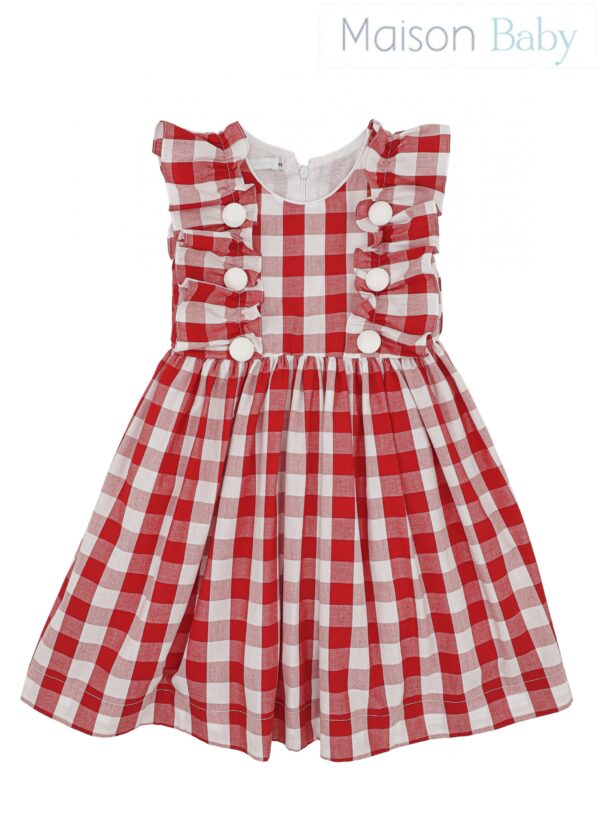 Vestido Menina Luiza -Vermelho- Maison Baby