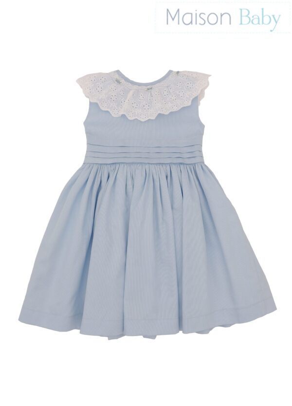 Vestido Menina Inglês Azul - Maison Baby
