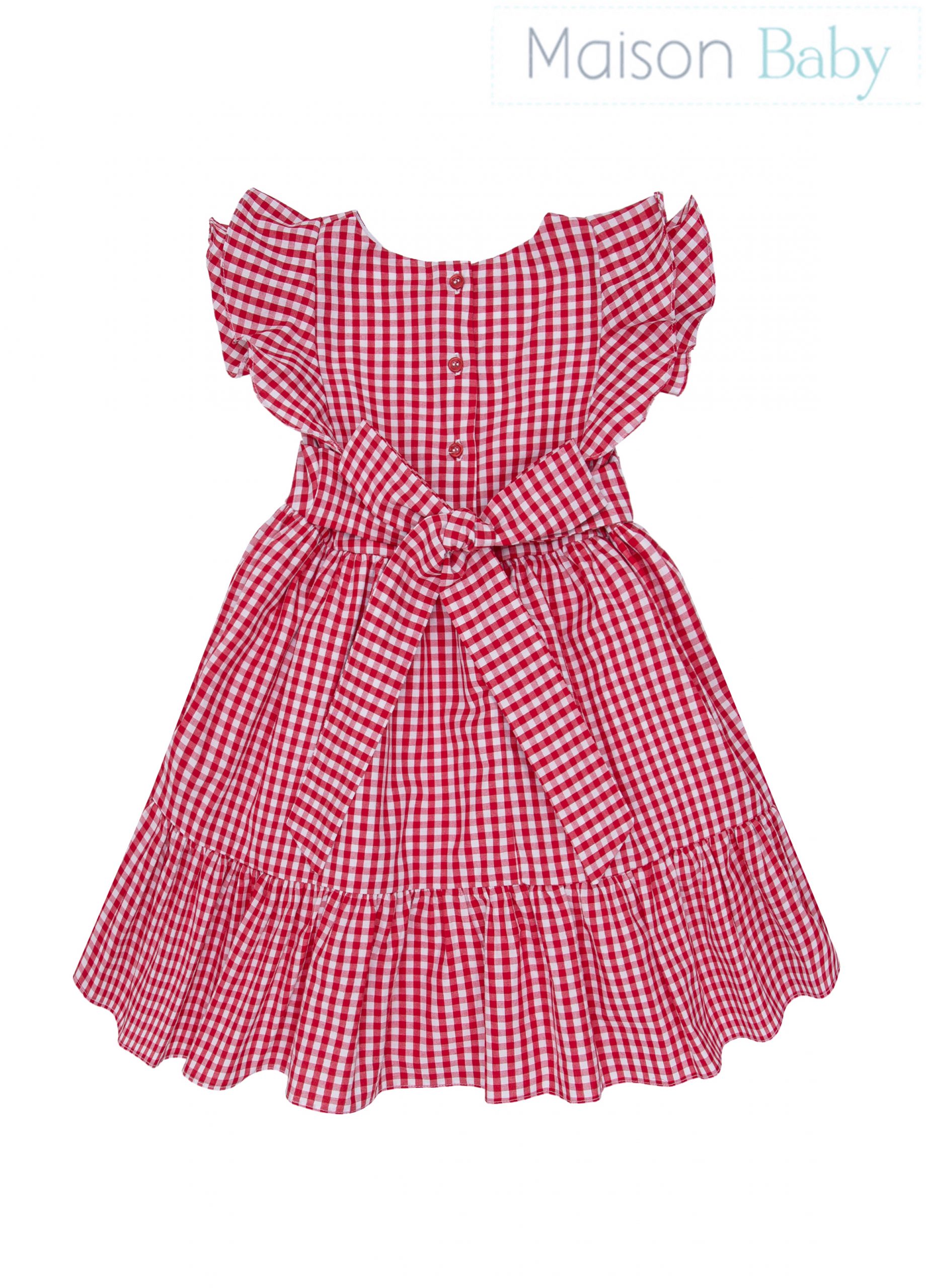 Vestido Infantil Xadrez Vermelho - Little Closet